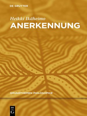 cover image of Anerkennung